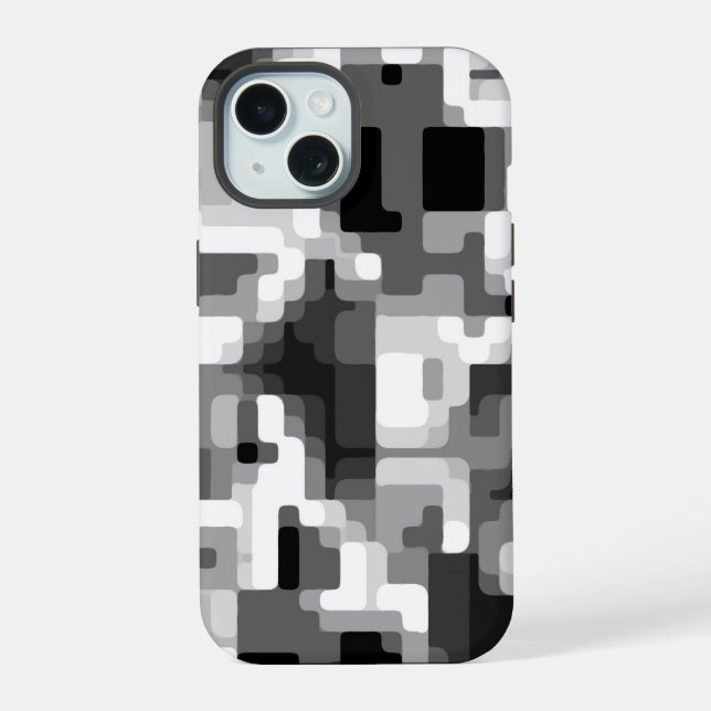 Techno-Futurismus 4.0 iPhone 15 Hülle (Rückseite)