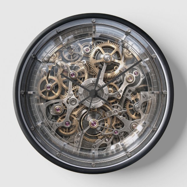 Techno geek quartz clock DIY Uhr (Vorderseite)