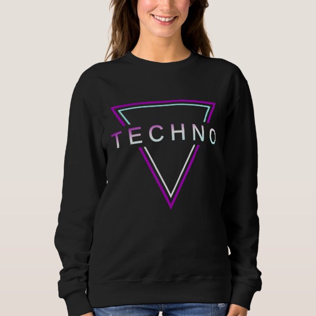 Techno House Party Outfit For EDM Festival Goa Ele Sweatshirt (Vorderseite)