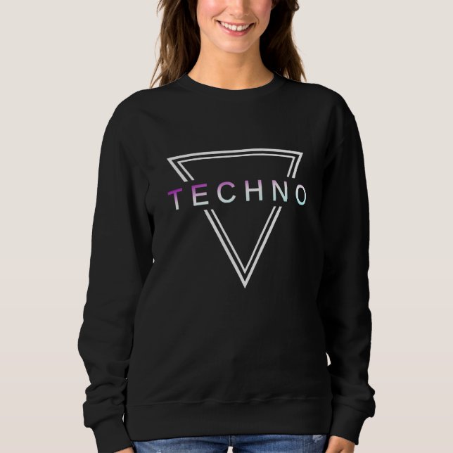 Techno House Party Outfit For EDM Festival Goa Ele Sweatshirt (Vorderseite)