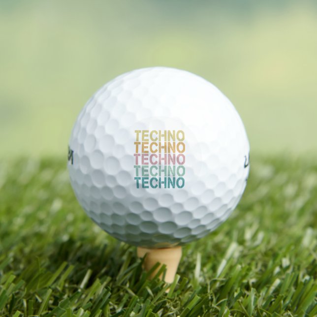 Techno House Retro Letting Electro Vintager Rave Golfball (Insitu T-Shirt)