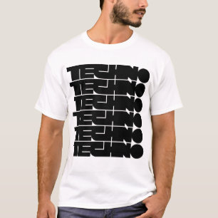 Techno-Logo-Design mit fetter Typografie T-Shirt