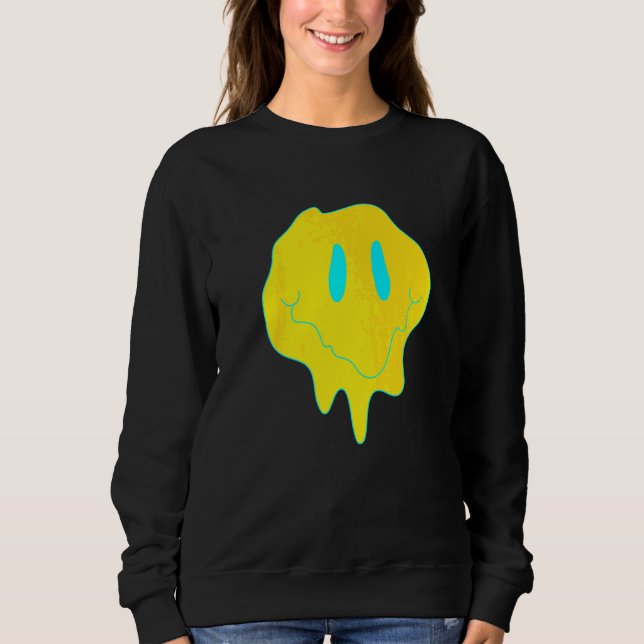 Techno Melting Edm Musik Festival Rave Dubstep   Sweatshirt (Vorderseite)