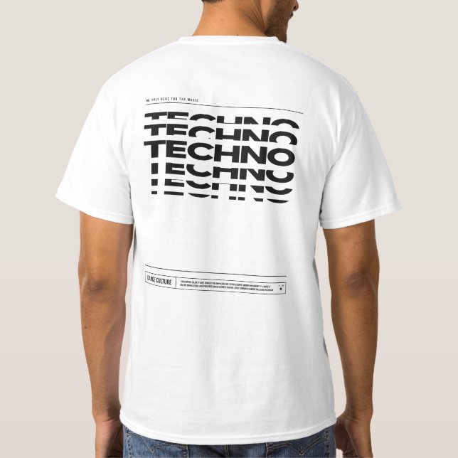 Techno Music Dance Culture DJ Raving T - Shirt (Rückseite)
