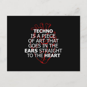 Techno Music DJ Rave Electro Festival - Martha Arg Postkarte