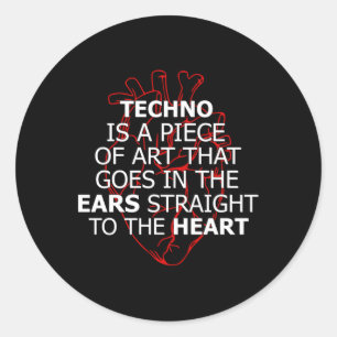 Techno Music DJ Rave Electro Festival - Martha Arg Runder Aufkleber