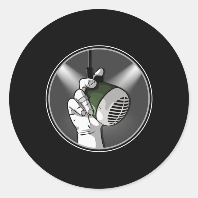 Techno Music DJ Rave Electro Trance Geschenk Idee Runder Aufkleber (Vorderseite)