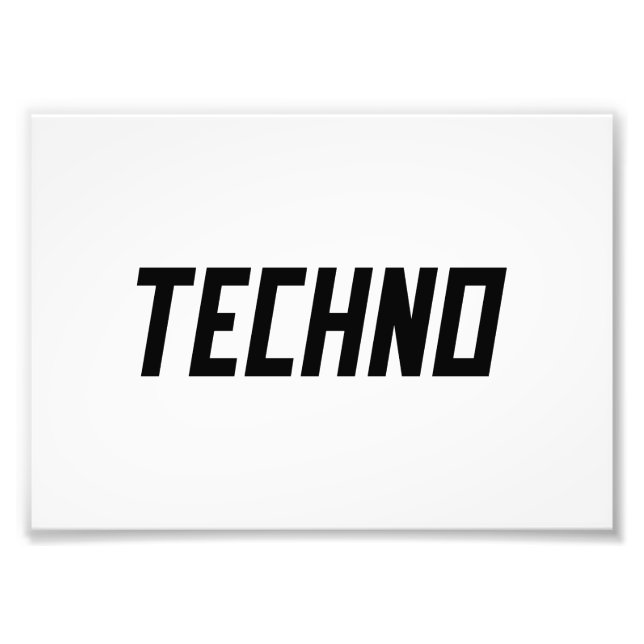 TECHNO Music Fotodruck (Vorne)