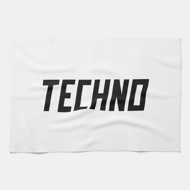 TECHNO Music Geschirrtuch (Horizontal)