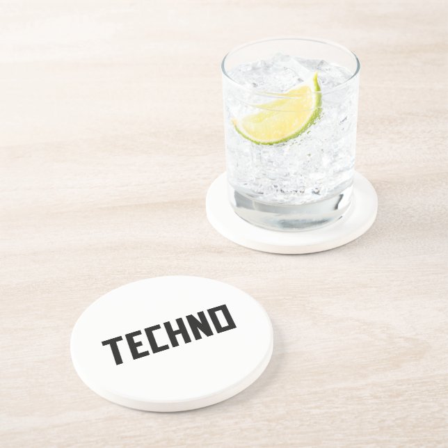 TECHNO Music Getränkeuntersetzer (Seite)