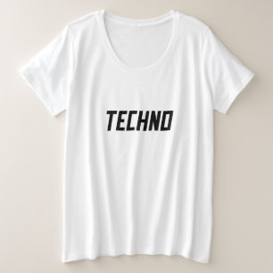 TECHNO Music Große Größe T-Shirt
