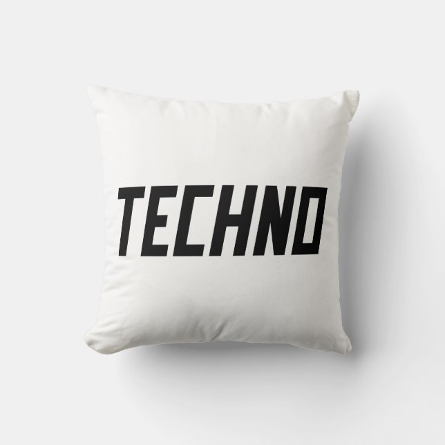 TECHNO Music Kissen (Vorderseite)