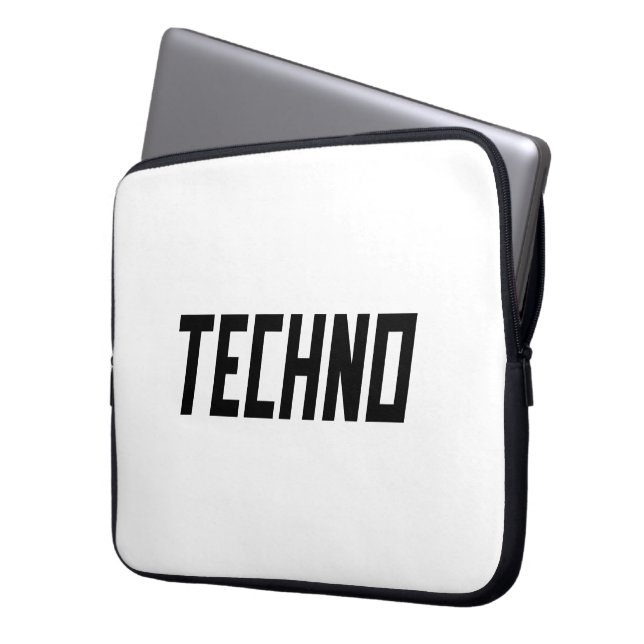 TECHNO Music Laptopschutzhülle (Vorderseite Links)