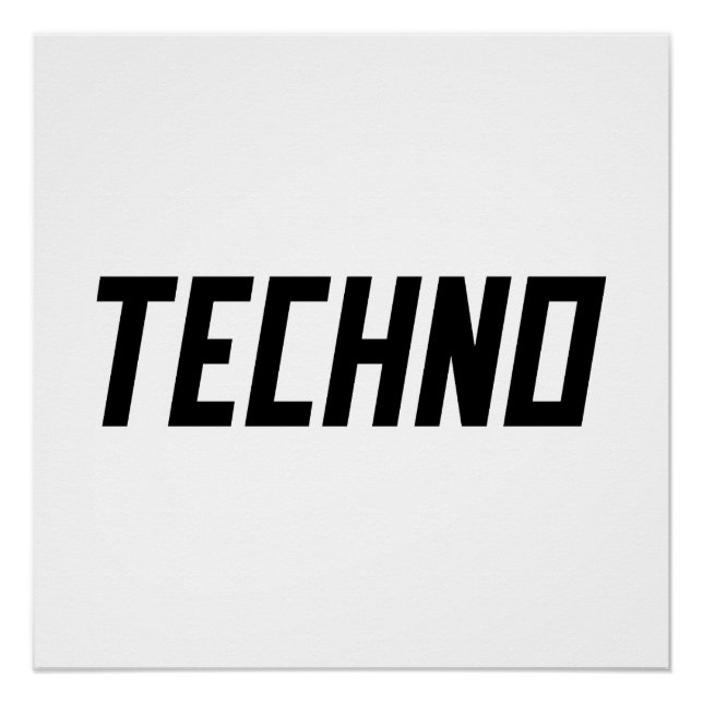 TECHNO Music Poster (Vorderseite)