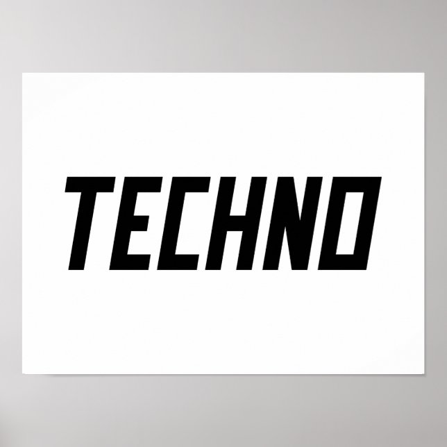 TECHNO Music Poster (Vorne)