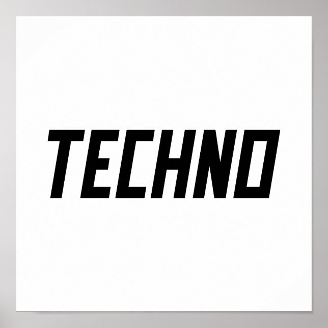 TECHNO Music Poster (Vorne)