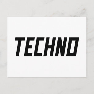 TECHNO Music Postkarte