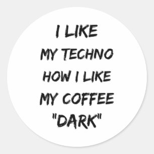 Techno Music Rave DJ Electro Festival Party Gesche Runder Aufkleber