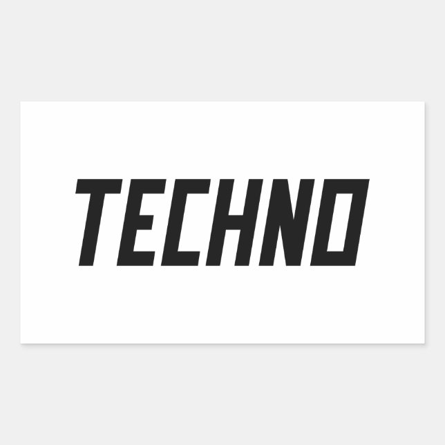 TECHNO Music Rechteckiger Aufkleber (Vorderseite)