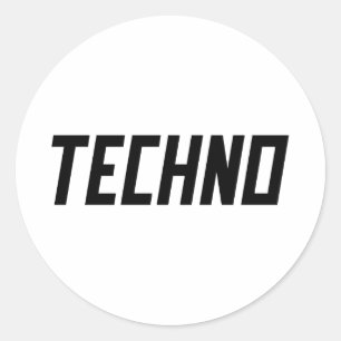 TECHNO Music Runder Aufkleber