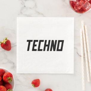 TECHNO Music Serviette