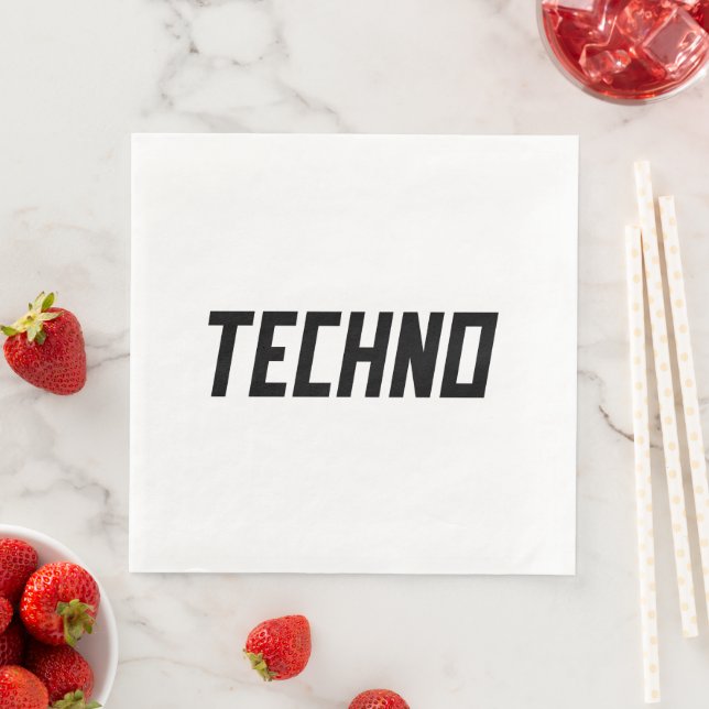 TECHNO Music Serviette (Beispiel)