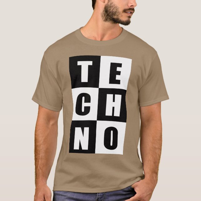 Techno music zitiert Freunde T-Shirt (Vorderseite)