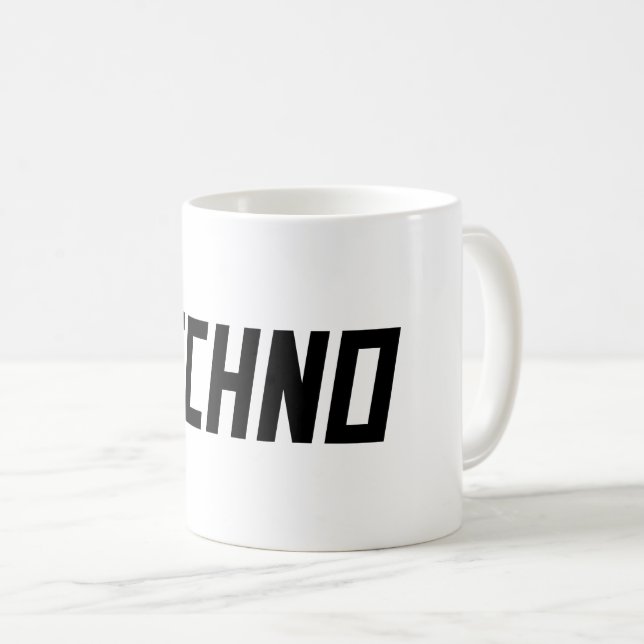 TECHNO-Musik Kaffeetasse (VorderseiteRechts)