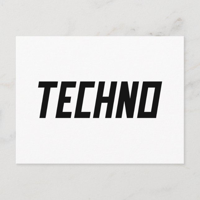 TECHNO-Musik Postkarte (Vorderseite)