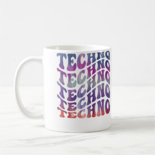 Techno-Musik psychedelischer stilvoller Edm-Dj-Rav Kaffeetasse