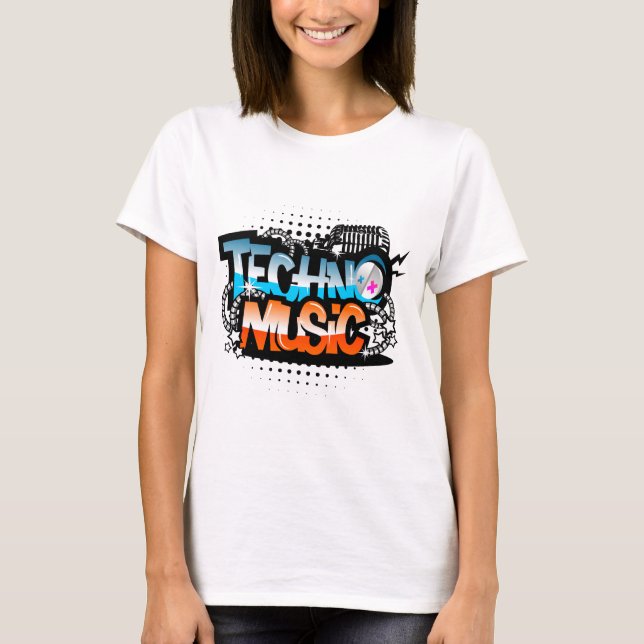 Techno Musik T-Shirt (Vorderseite)