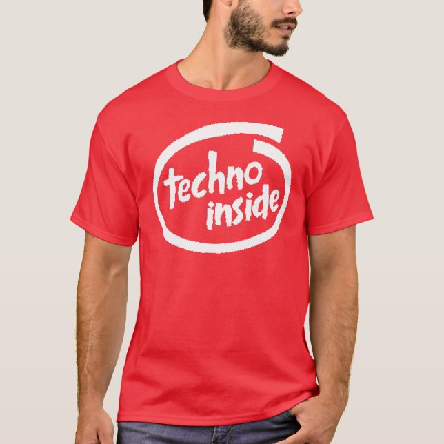 TECHNO NACH INNEN T-Shirt (Vorderseite)
