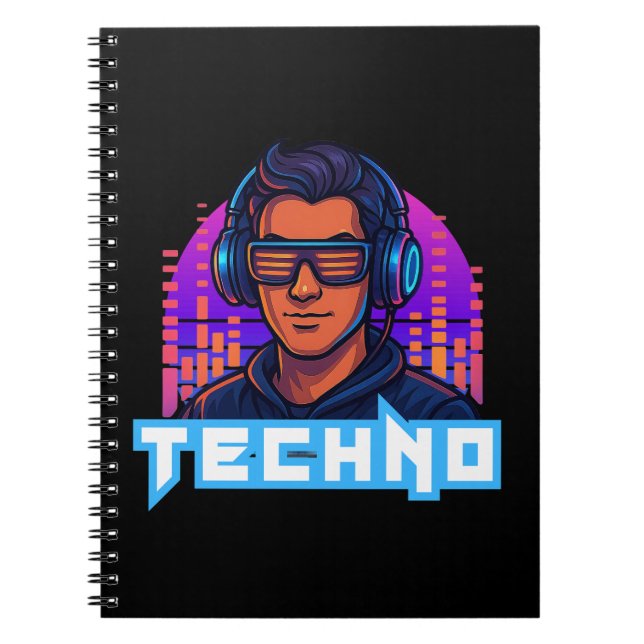Techno Notizblock (Vorderseite)