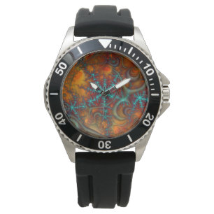 Techno Psychedelic Fraktal Armbanduhr