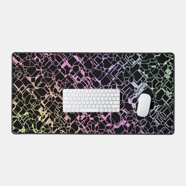 techno rainbo : schreibtischunterlage (Tastatur & Maus)