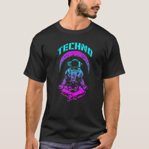 Techno Rave Edm Music Festival Trippy Astronaut Ra T-Shirt