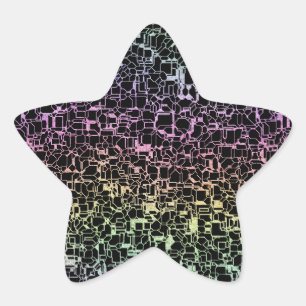 techno regenbogen : Stern-Aufkleber