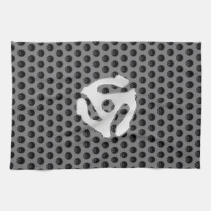 Techno Retro Vintage Chrom 45 Spacer DJ Druck Küchentuch