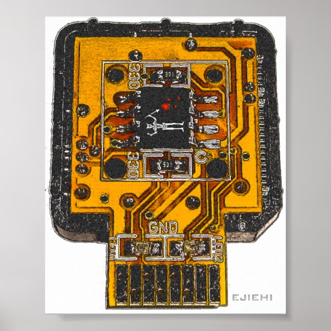 Techno Skull (vollständig) Poster (Vorne)