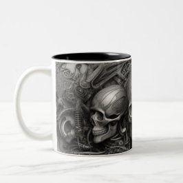 Techno skulls 003 zweifarbige tasse