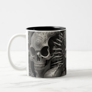 Techno skulls 005 zweifarbige tasse