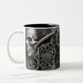 Techno skulls 014 zweifarbige tasse