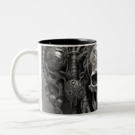 Techno skulls 017 zweifarbige tasse