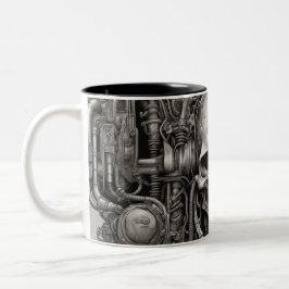 Techno skulls 023 zweifarbige tasse