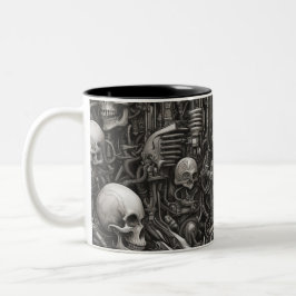 Techno skulls 024 zweifarbige tasse