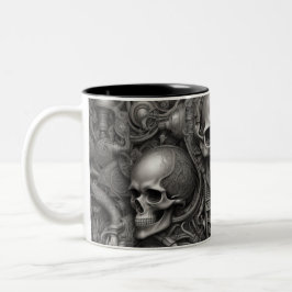 Techno skulls 025 zweifarbige tasse