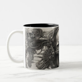 Techno skulls 030 zweifarbige tasse