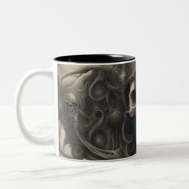 Techno skulls 033 zweifarbige tasse (Links)
