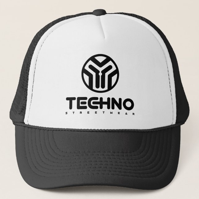 Techno Streetwear - Logo - Hut Truckerkappe (Vorderseite)