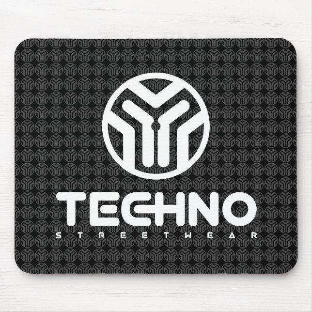 Techno Streetwear - Logo - Mausunterlage Mousepad (Vorne)